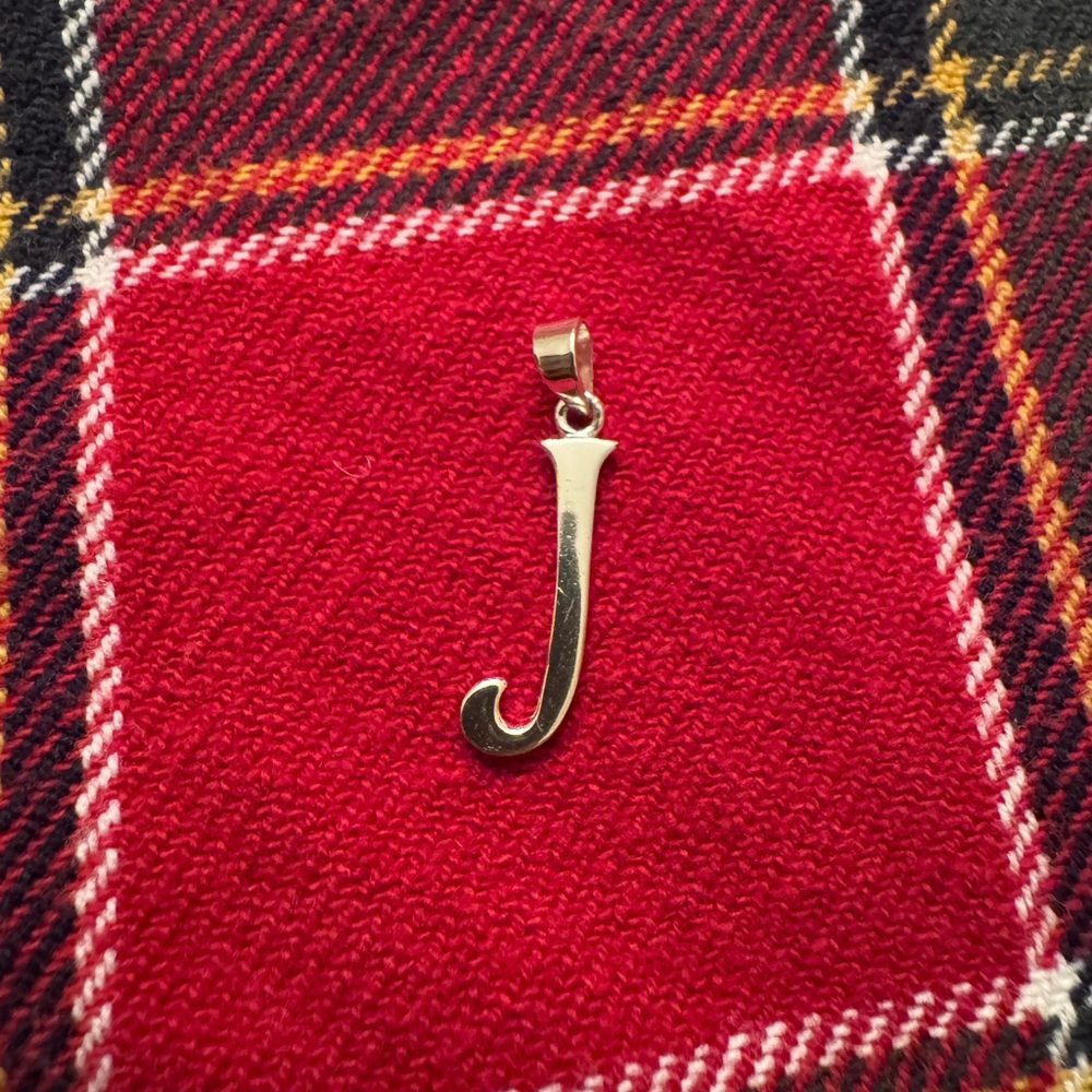 Sterling Silver Letter J Pendant